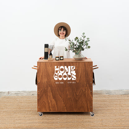 Checkout stand VC-08-W-CF | coffee color