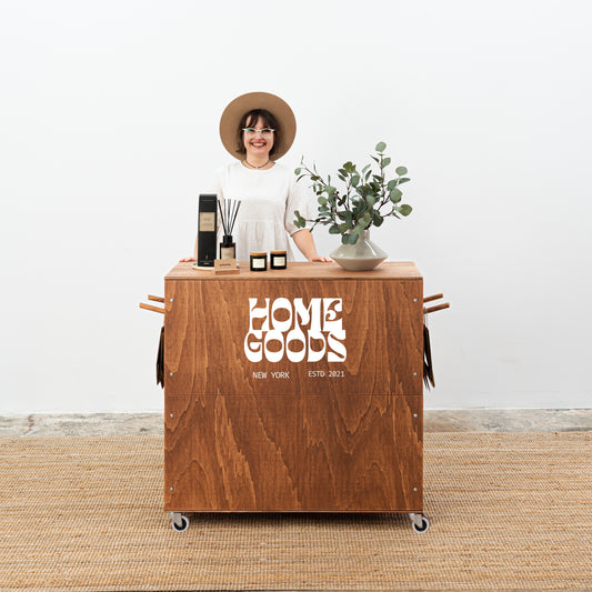 Checkout stand VC-08-W-CF | coffee color