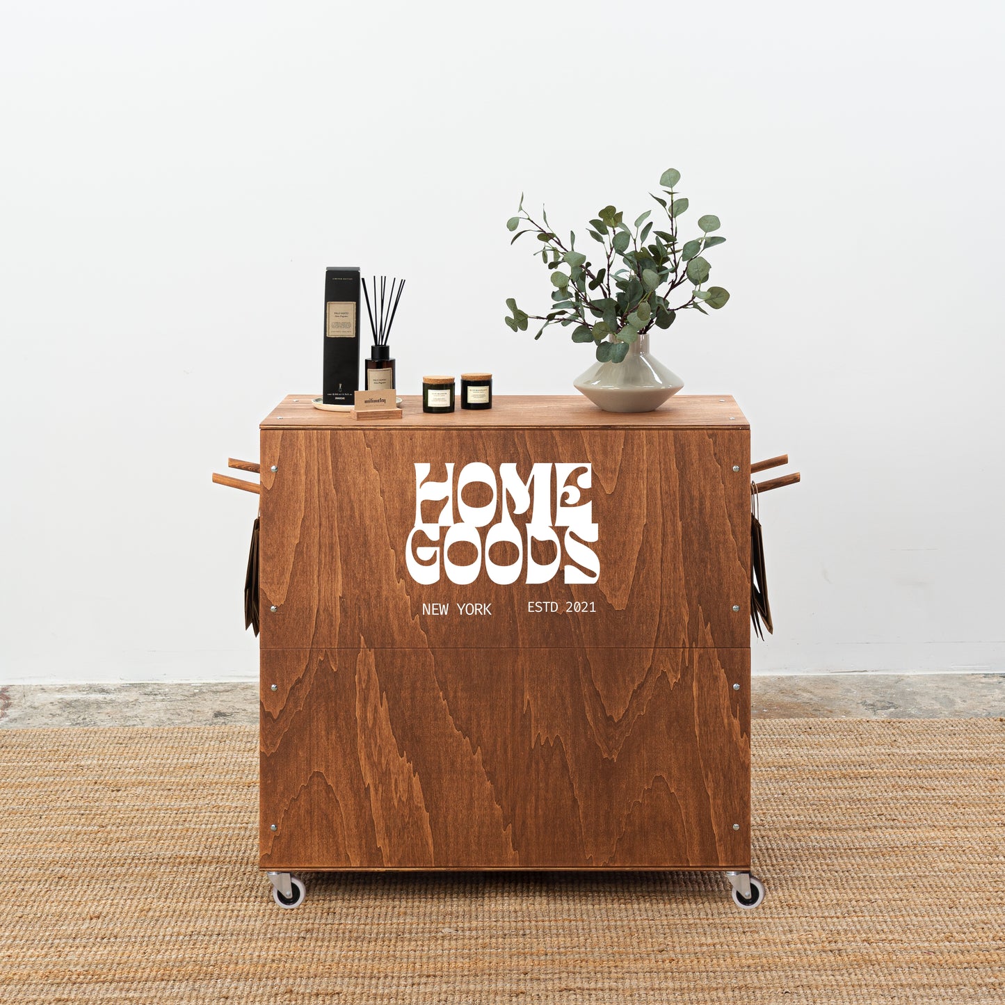 Checkout stand VC-08-W-CF | coffee color
