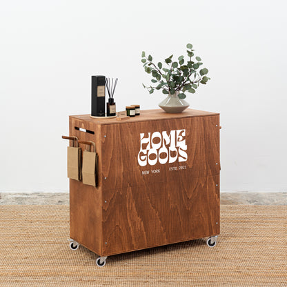Checkout stand VC-08-W-CF | coffee color