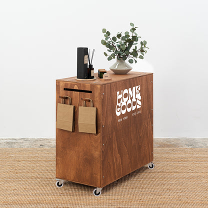 Checkout stand VC-08-W-CF | coffee color