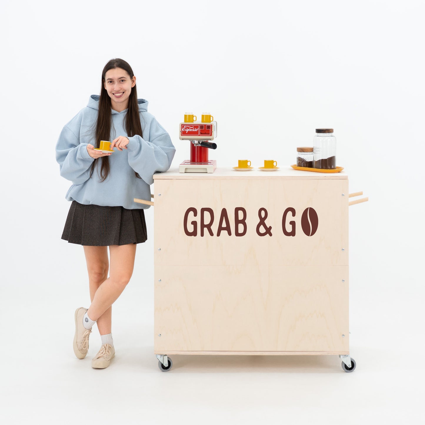 Checkout stand VC-08-W-NT | natural color