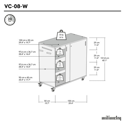 Checkout stand VC-08-W-CF | coffee color