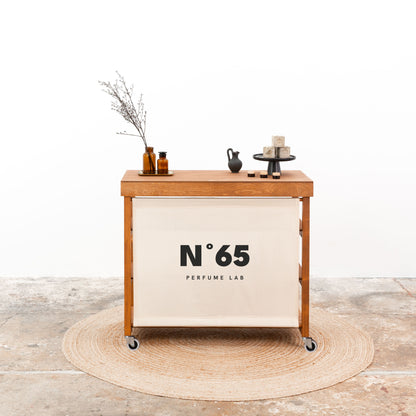 Vendor Table With Shelves VC-10-C-W-CF | coffee color