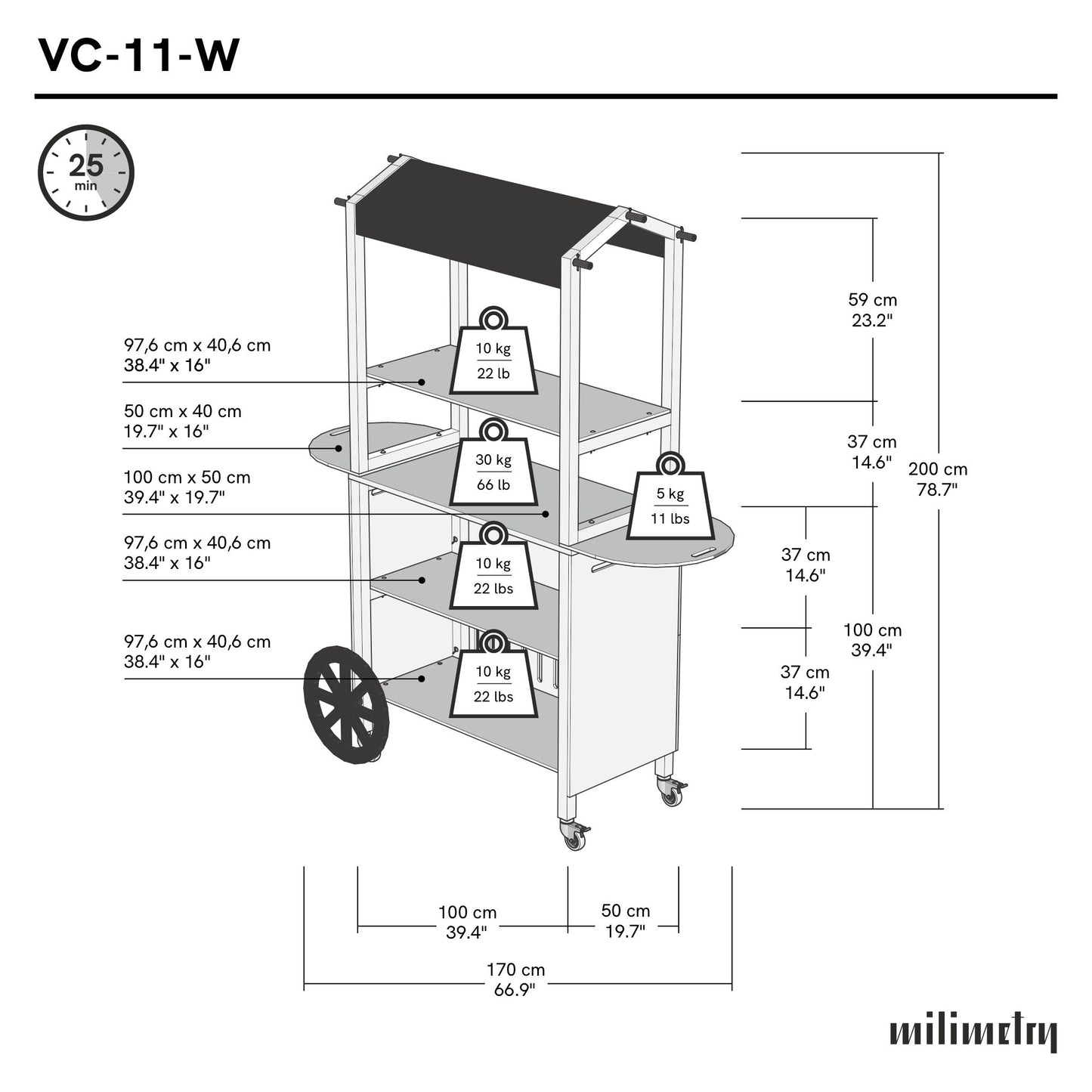 Eventwagen VC-11-W-ML | Wunschfarbe