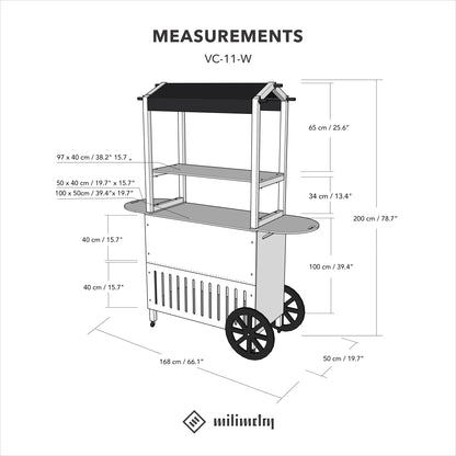 Event cart VC-11-W-BL | black color