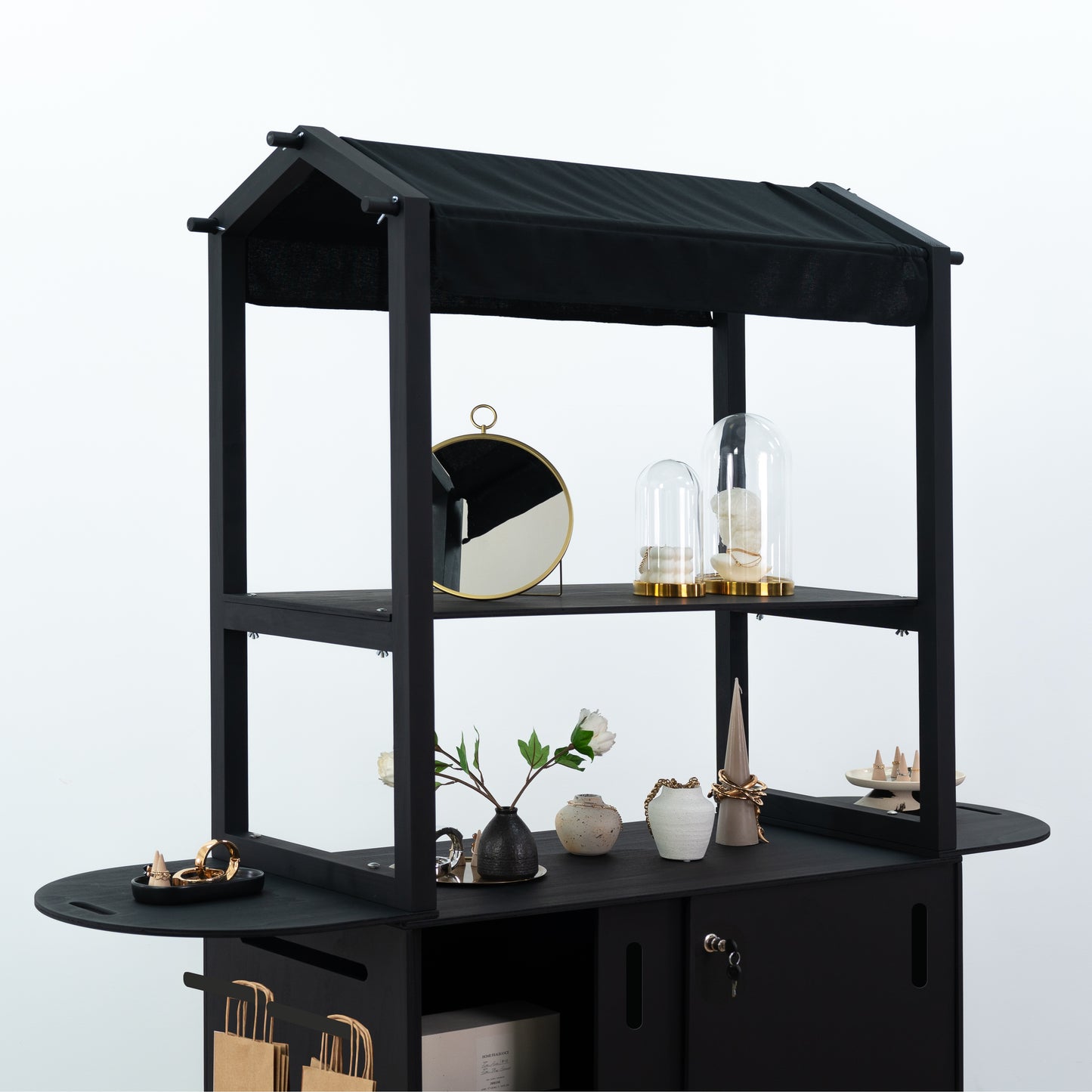 Barre mobile VC-12-W-BL | couleur noire
