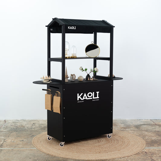 Mobile bar VC-12-W-BL | black color