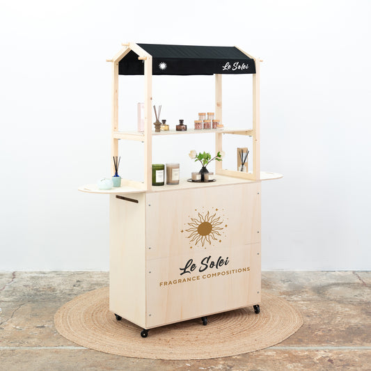 OUTLET | Mobilny wózek ekspozycyjny VC-12-W-NT | kolor naturalny