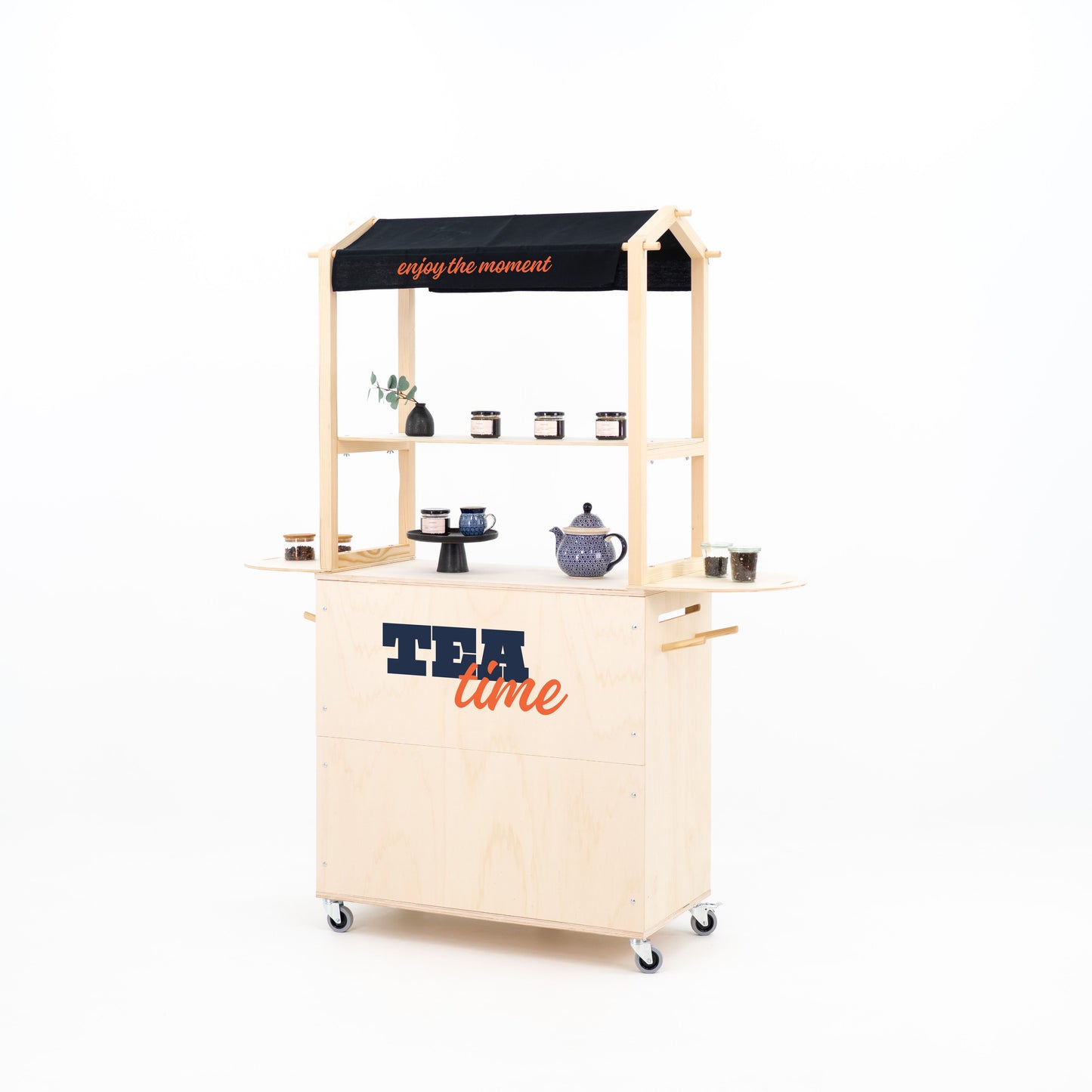 Mobilny wózek ekspozycyjny VC-12-W-NT | kolor naturalny