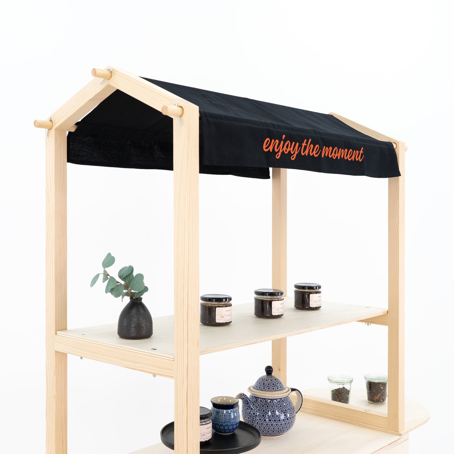 Mobilny wózek ekspozycyjny VC-12-W-NT | kolor naturalny