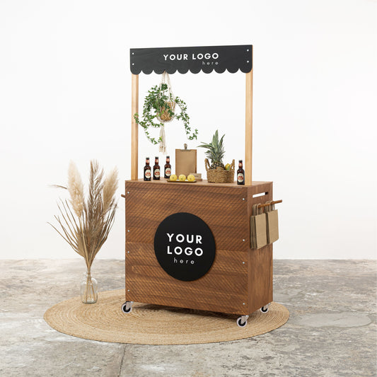 Kiosk Cart VC-16-W-E-CF | coffee and black color