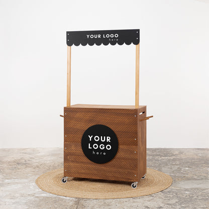 Kiosk Cart VC-16-W-E-CF | coffee and black color