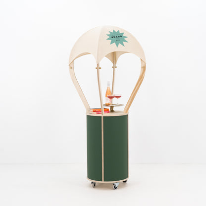 Custom balloon-style cart with canopy