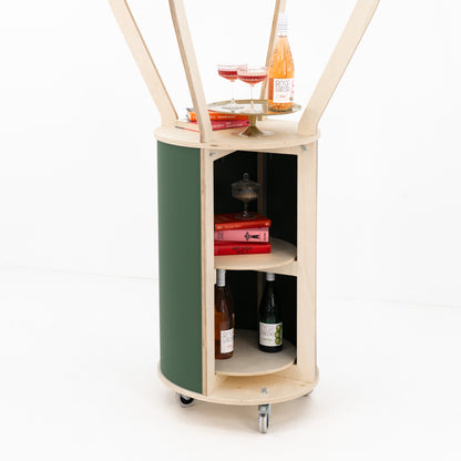 Compact retail cart with canopy