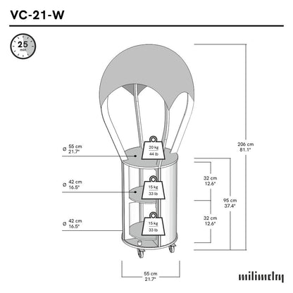 Ballon Verkaufswagen VC-21-W-ML | Benutzerdefinierte Farbe