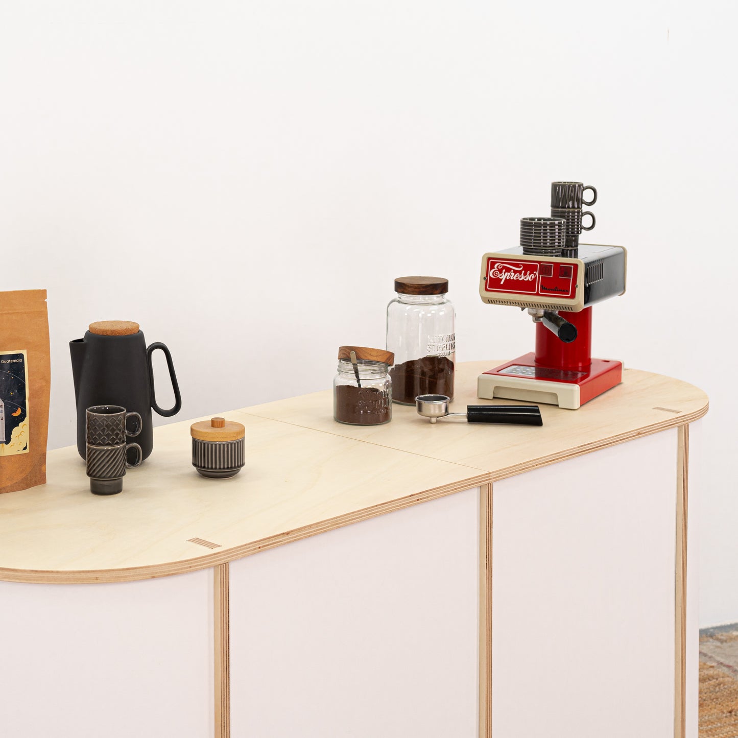 Grand comptoir ovale VC-28-W-ML | couleur personnalisée