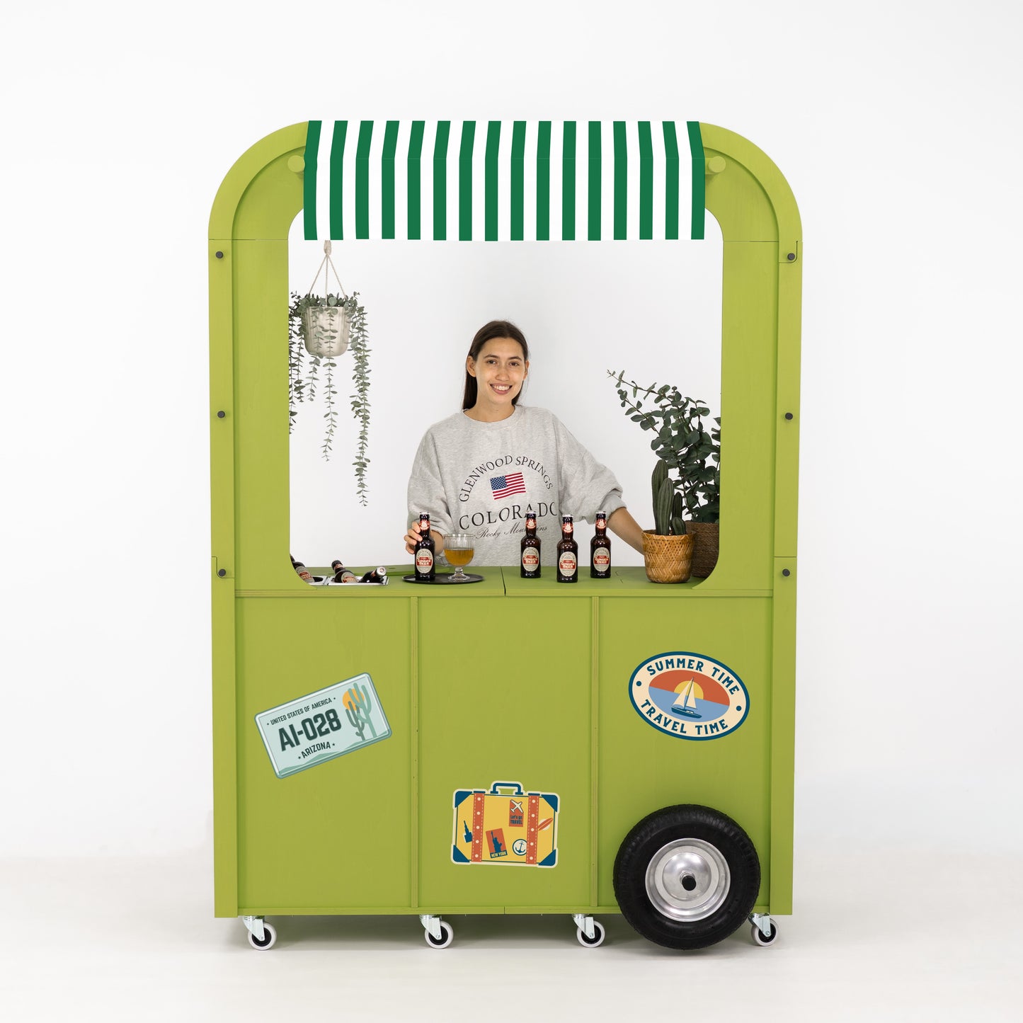 Camper Style Display Cart VC-32-W-ML | custom color