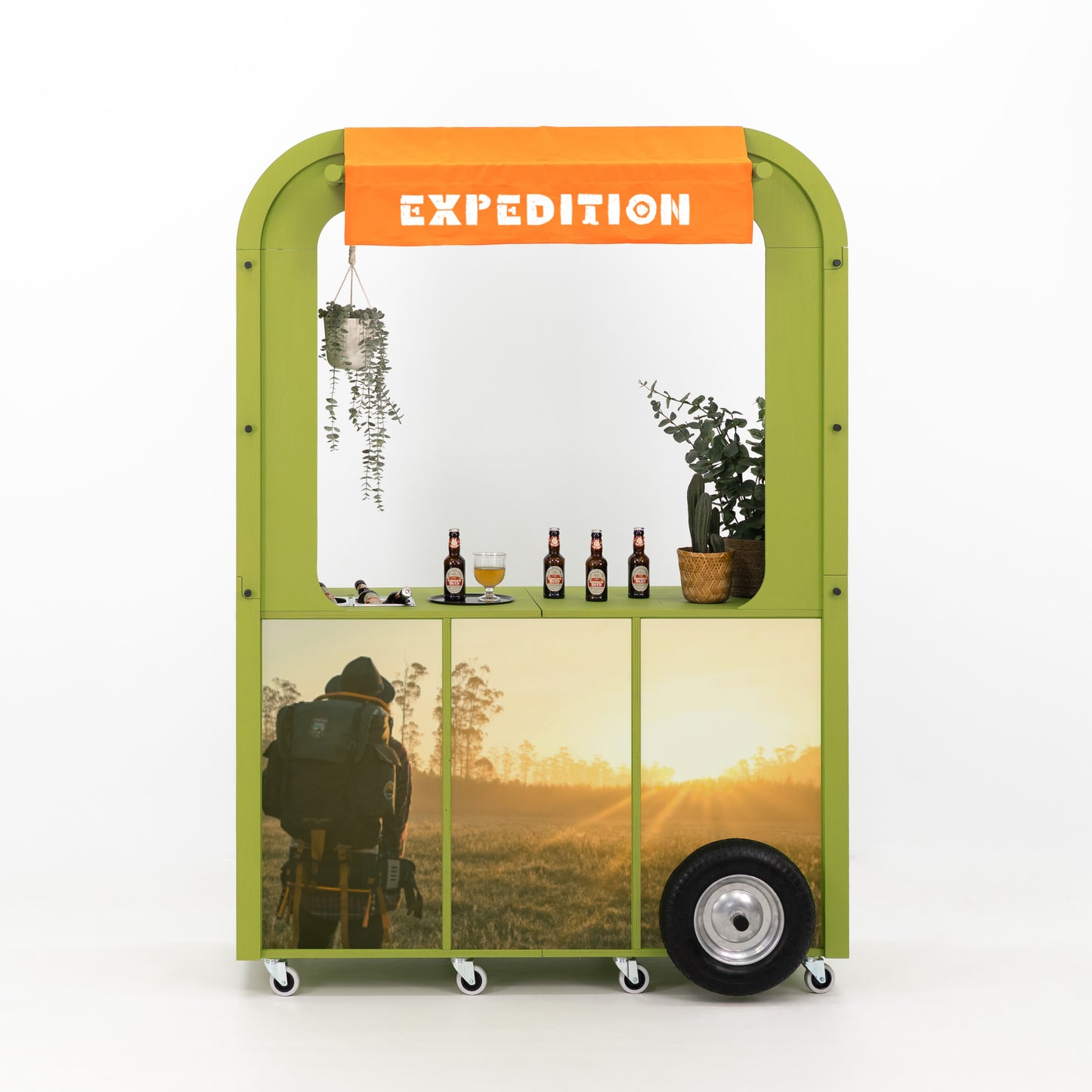 Camper Style Display Cart VC-32-W-ML | custom color