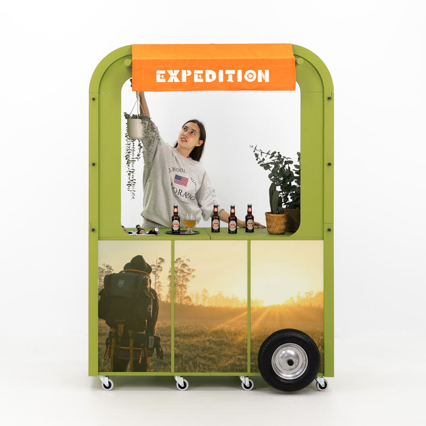 Camper Style Display Cart VC-32-W-ML | custom color