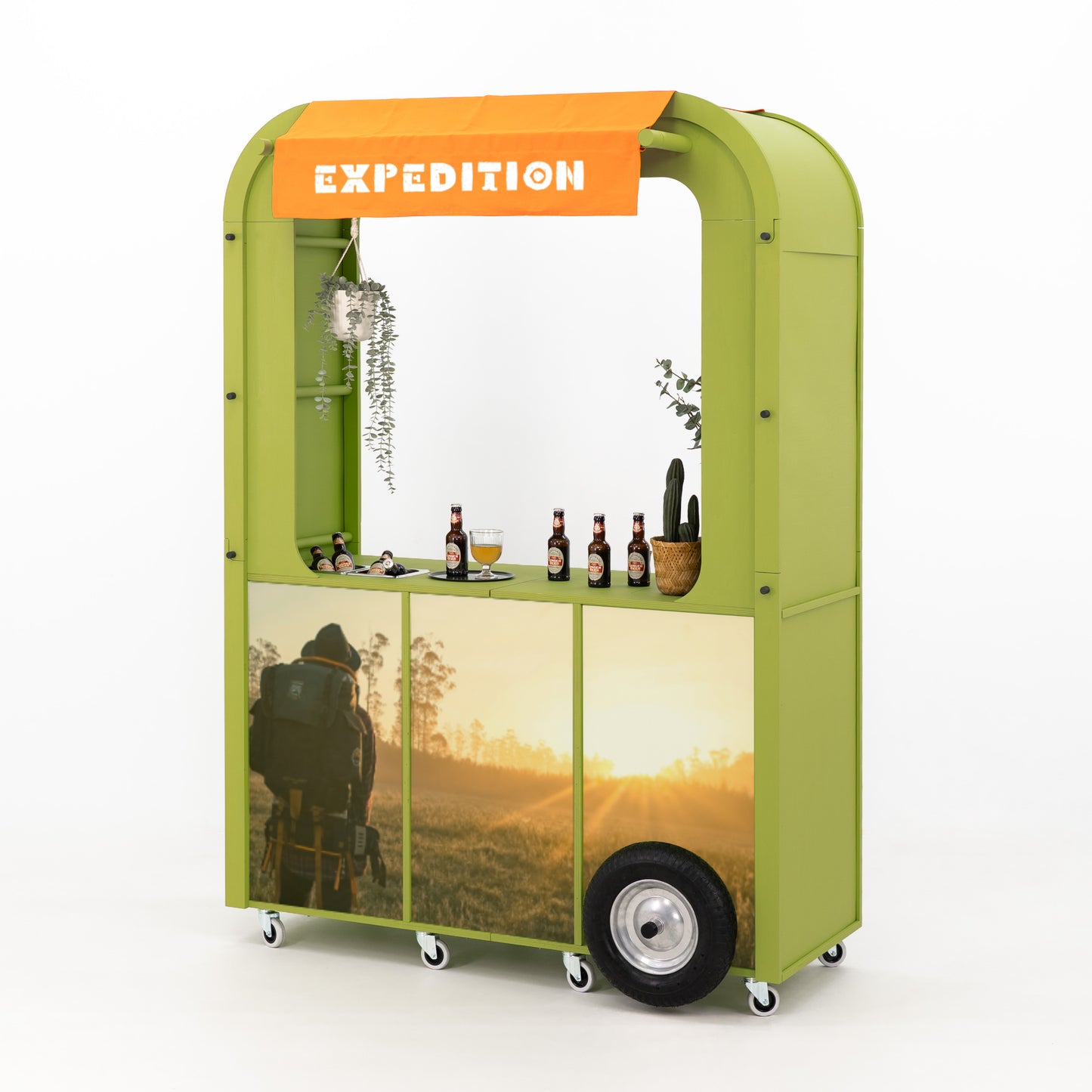 Camper Style Display Cart VC-32-W-ML | custom color