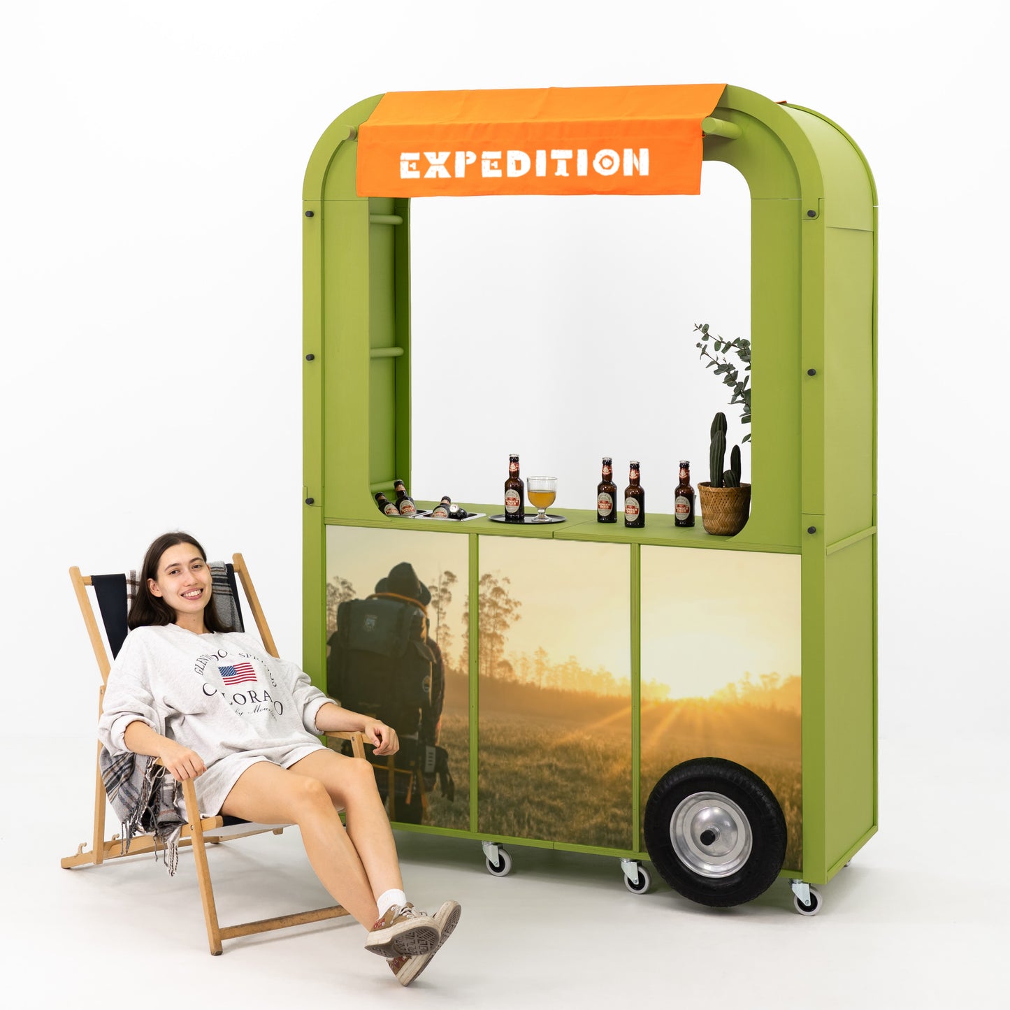 Camper Style Display Cart VC-32-W-ML | custom color