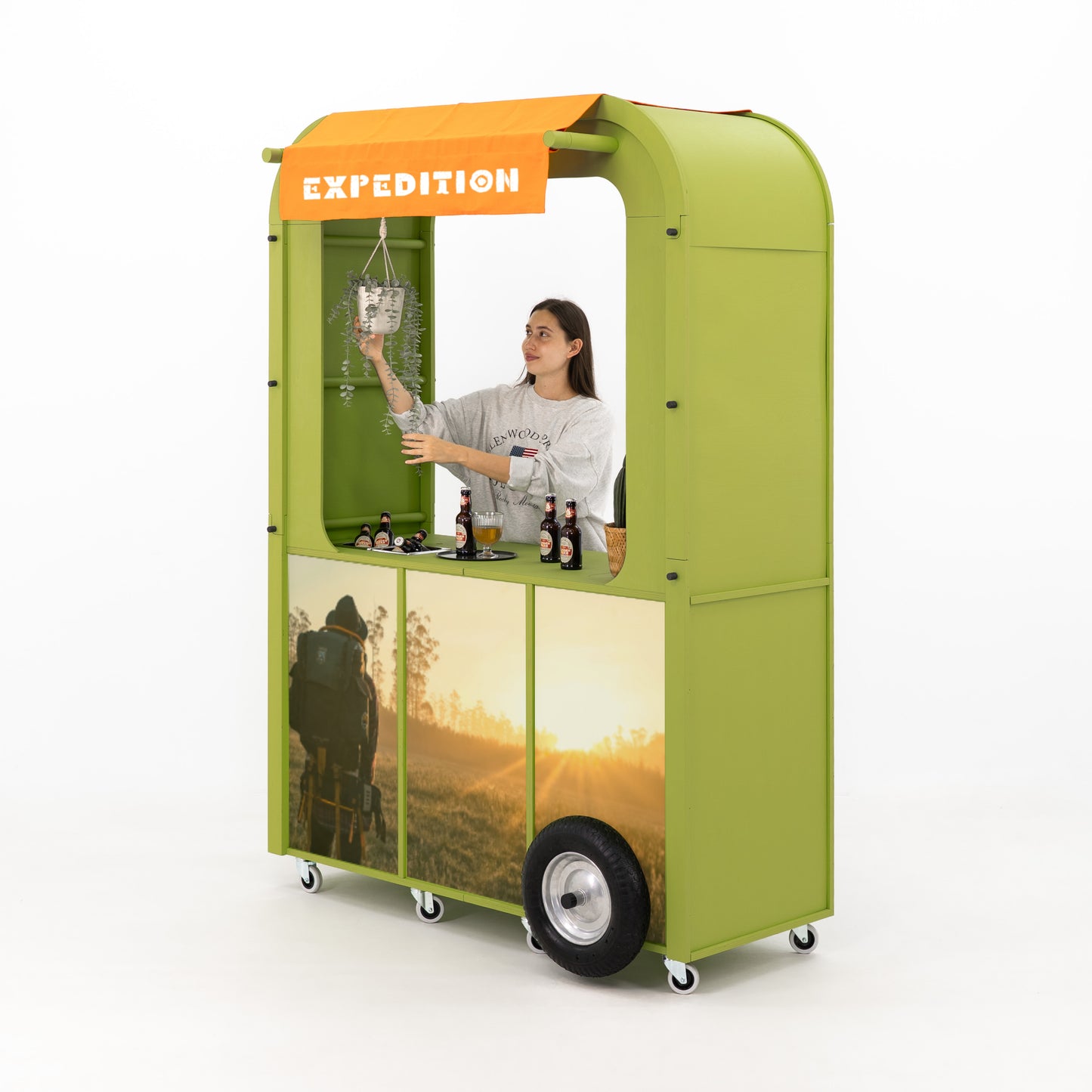 Camper Style Display Cart VC-32-W-ML | custom color