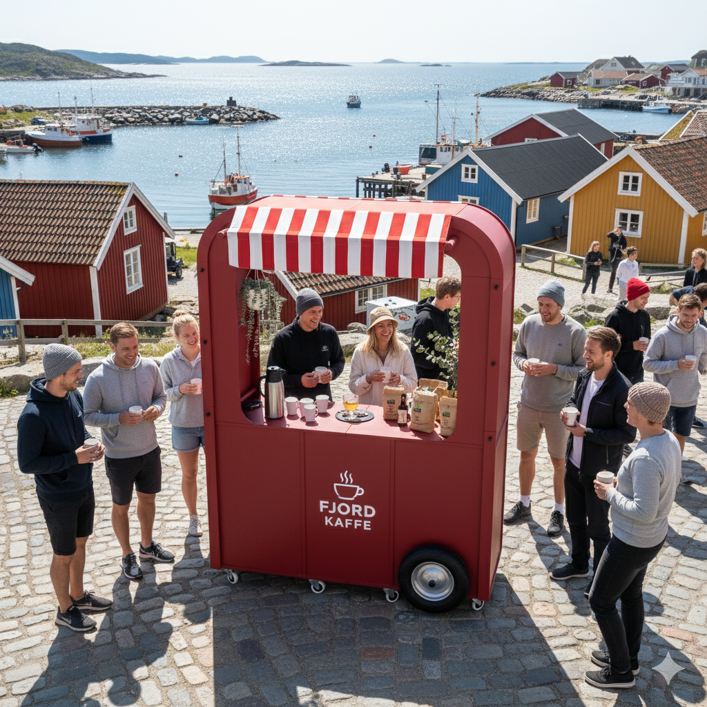 Chariot de présentation de style camping-car VC-32-W-ML | couleur personnalisée