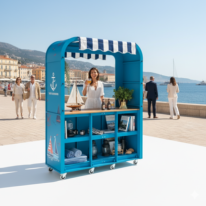 Camper Style Display Cart VC-32-W-ML | custom color