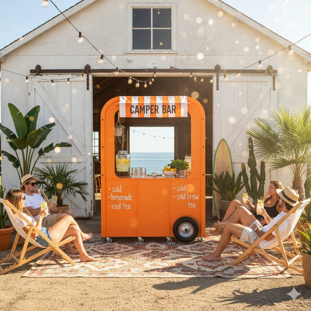 Chariot de présentation de style camping-car VC-32-W-ML | couleur personnalisée