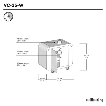 Portable Display Counter VC-35-W-ML | custom color