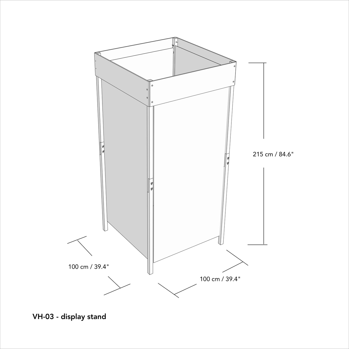 Collapsible Wooden Fitting Room VH-03-CF for trade shows, showrooms, fashion fair and events