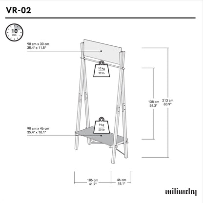 Portable A-frame Rack VR-02-NT | natural color