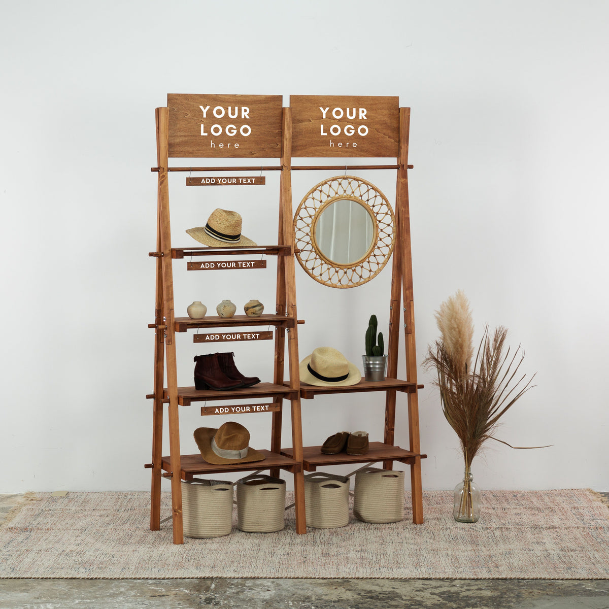 Display shelving unit VRS-01-CF with clothing rail | collapsible displ ...