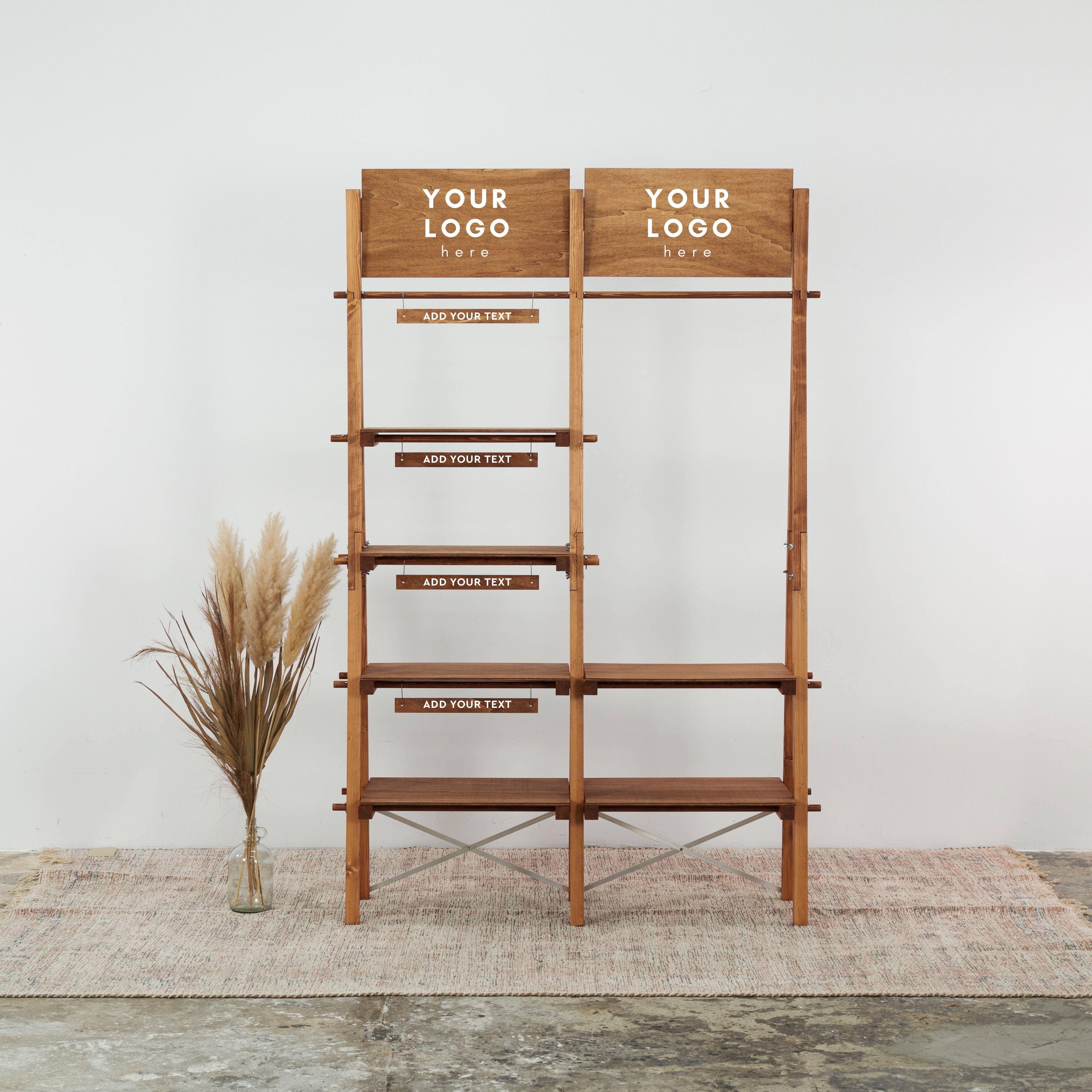 Display shelving unit VRS-01-CF with clothing rail | collapsible displ ...