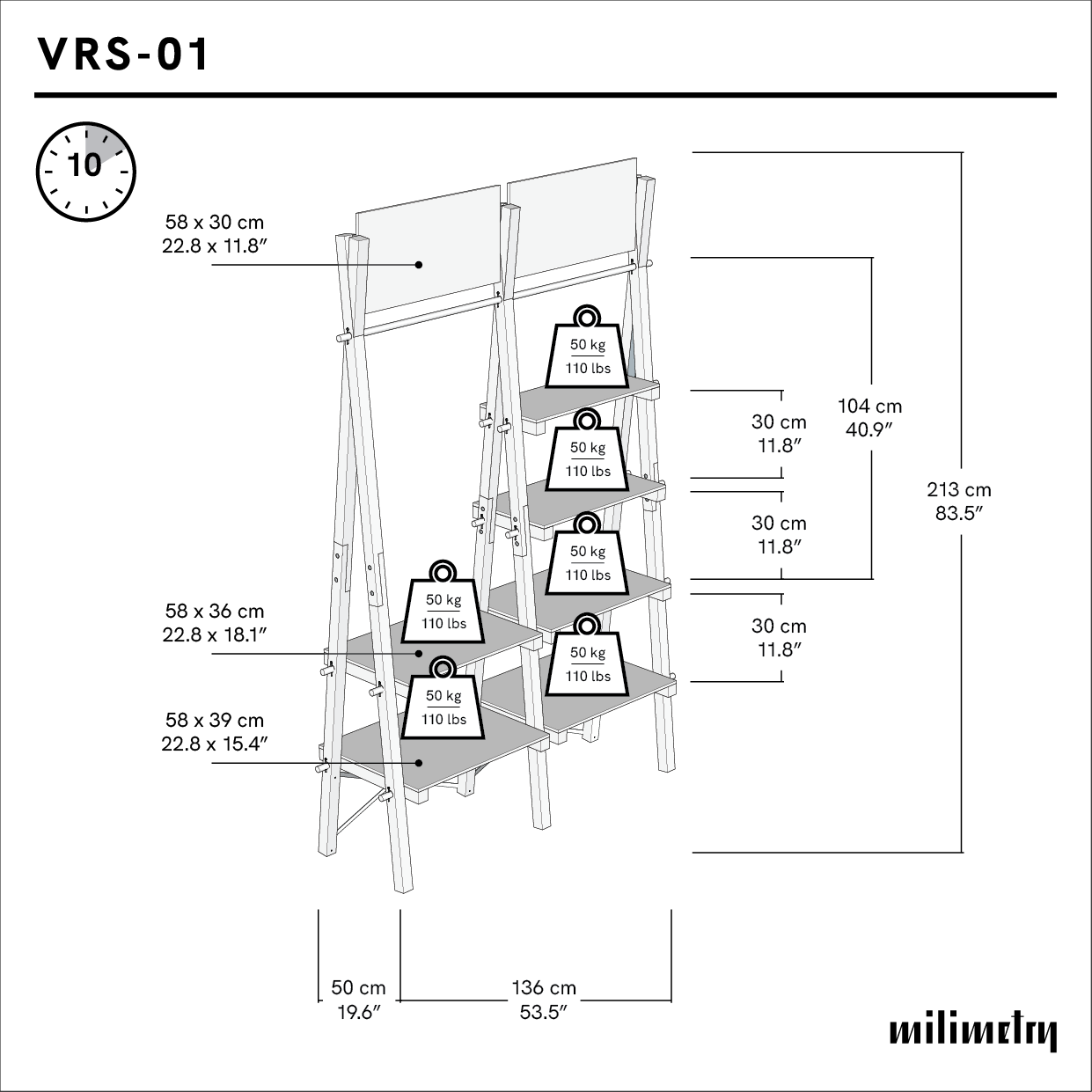 Double Display Stand Coffee – Trade Fair Vendor Rack – Milimetry
