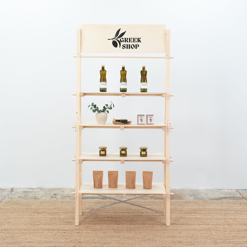 A-Frame Shelving Unit | Collapsible Wooden Market Display – Milimetry
