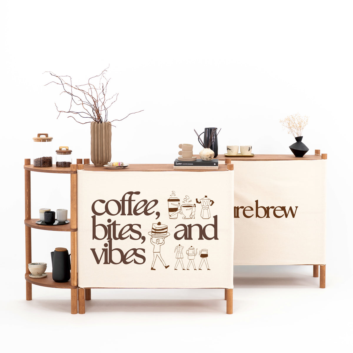 Ensemble comptoir Kyoto | couleur café