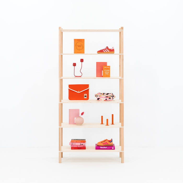 natural wood display shelf for retail