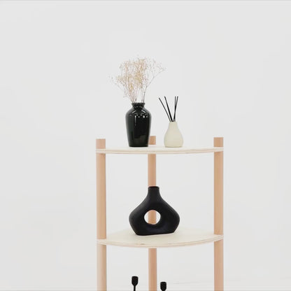 Corner Display Shelving Unit BAC-01-NT | natural color