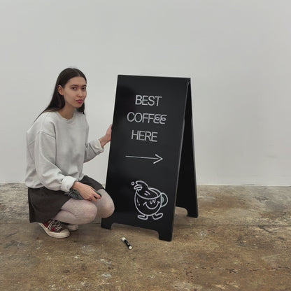 Metal Outdoor Sandwich Board SB-A-B | black color