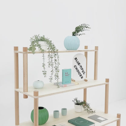 Ladder-Style Display Shelving BAR-01-NT | natural color