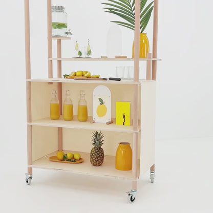 Collapsible Display Cart BC-04-W-NT | natural color