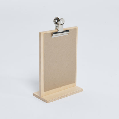 set of 3 natural clipboard sign stands for retail counters

