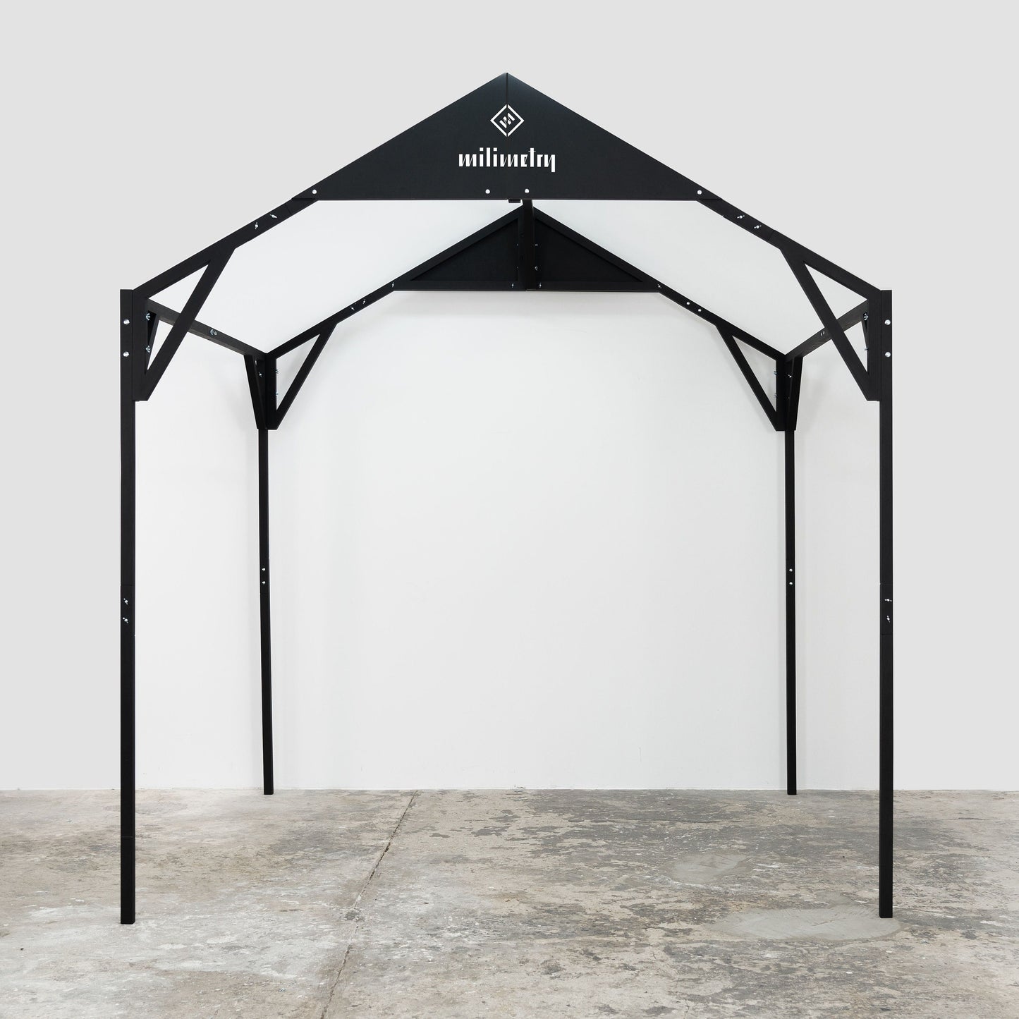 Trade show foldable wooden gazebo canopy VH-01, tent alternative, 6.5'x6.5', 8'x8', 10'x10' booth size | Milimetry
