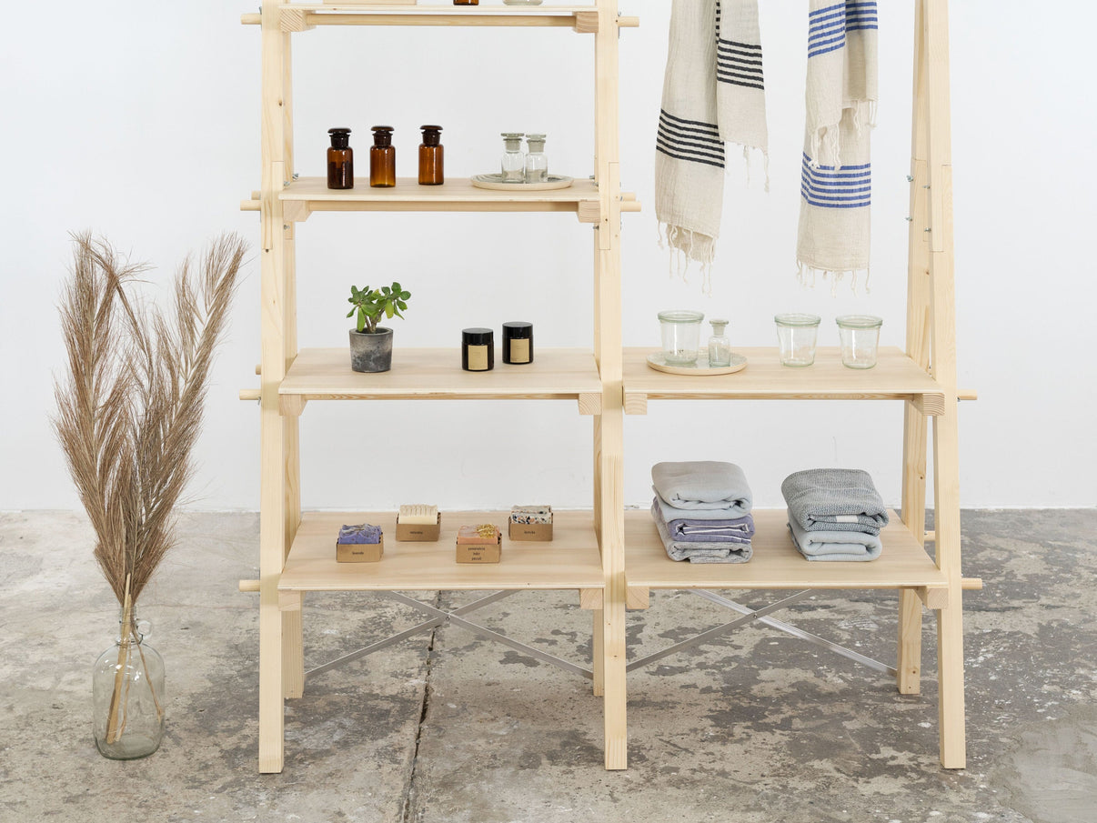 VRS-01 Display Stand with Shelves & Clothing Rail | Collapsible Trade ...