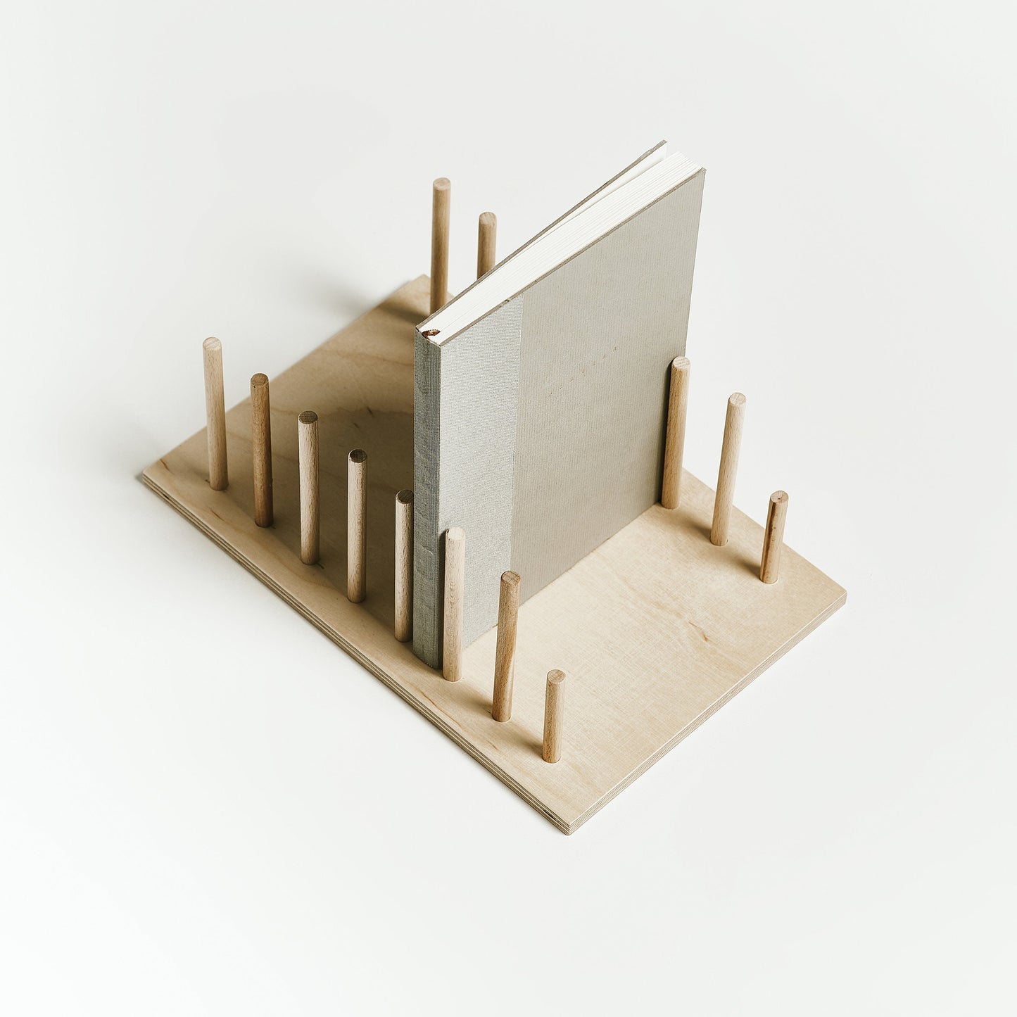 Wooden notebook, art, postcards holder VAN-03, handmade display stand, desk organizer | Milimetry