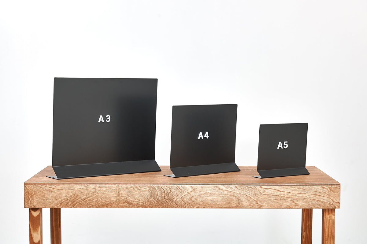 Triangle Table Topper Sign Set of Magnetic Tabletop Sign Boards | Shops & Events – Milimetry