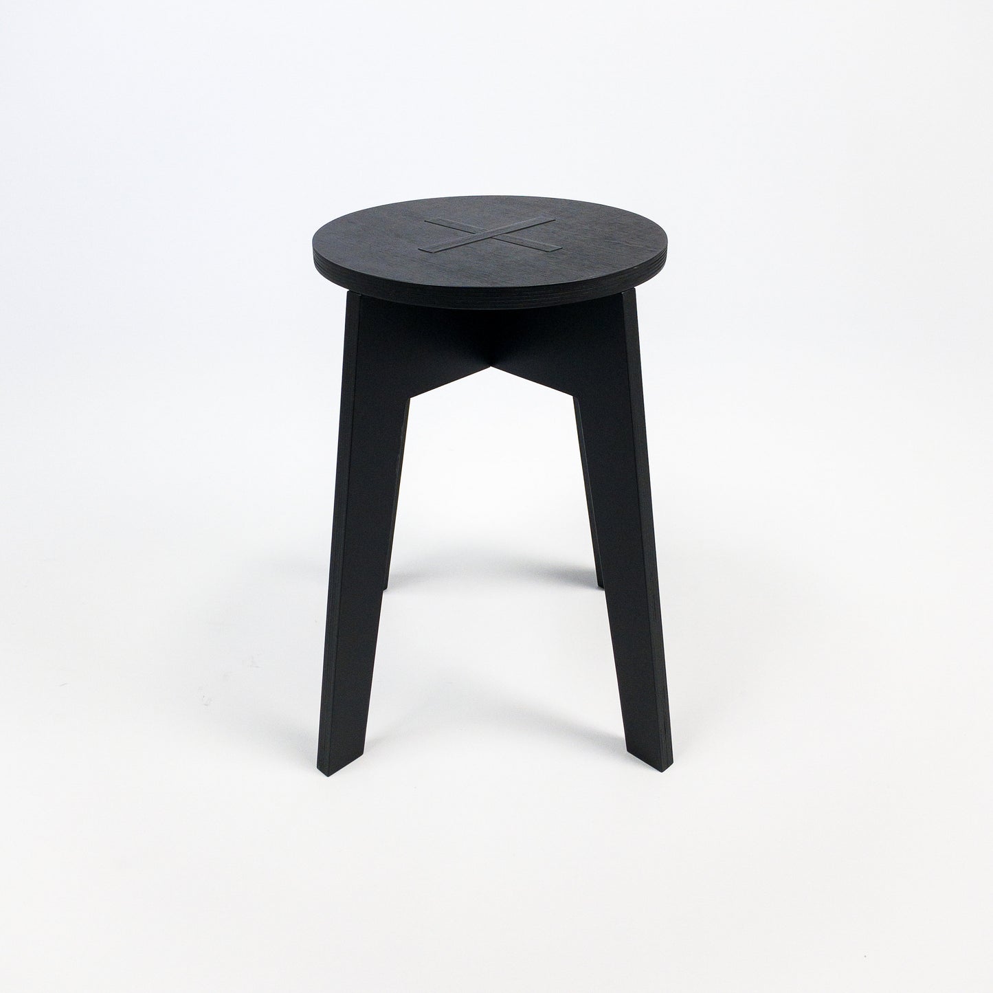 Modern plywood stool 45cm (17 3/4 ") high, great for craft fairs, studio, workshop, office