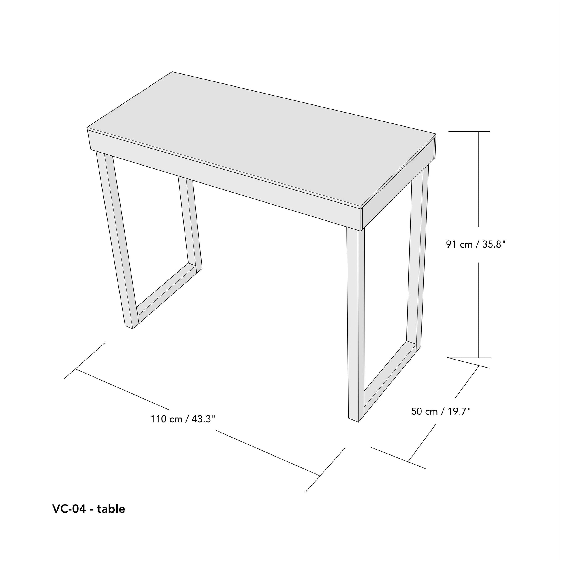 Display table VC-04-CF, foldable, portable, for trade fairs and events, product presentations, meetings with customers, catering